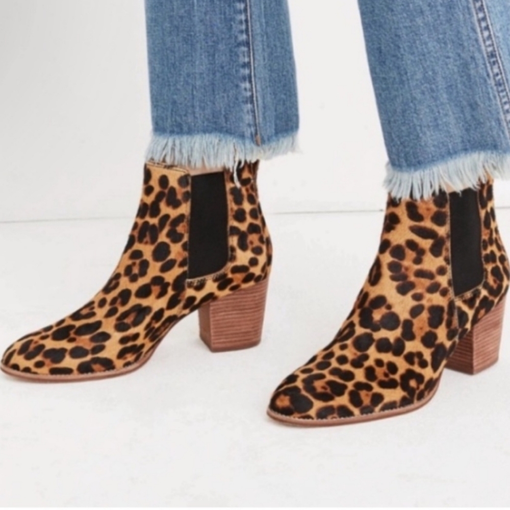 Madewell  The Regan Boot in Leopard Calf Hair